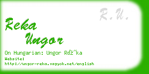 reka ungor business card